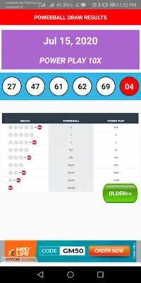 MM & PB Draw Results android App screenshot 0